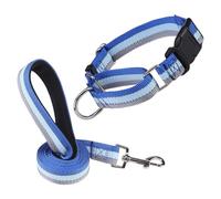 ESGPET Martingale Ensemble collier et laisse pour chiens de petite, moyenne et grande taille, collier réfléchissant robuste, réglable et durable avec laisse pour la marche, le jeu, le dressage (taille