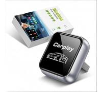 ESHAWO CarPlay sans Fil Adaptateur 2 en 1, Convertit CarPlay Fil en sans Fil, Plug & Play Rapide sans Délai, Boîtier Métal avec Effet LED