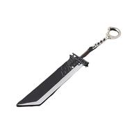 ESHINEDE FF7 Porte-clés Final Fantasy Claude Buster Épée Porte-clés, Noir , taille unique