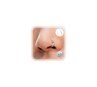 ESHIONER G23 Titane Piercing Nez Anneaux Piercing Oreille Helix Conch Argent Septum Piercing Anneaux de Cartilage Tragus Daith 18G 8MM Hypoallergénique Blanc Bleu Rose Opale Anneau Nez Piercing Femmes