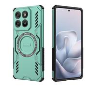 ESHUYI Coque Magnétique pour Motorola Edge 70 Fusion/Edge 70 Fusion+, Compatible MagSafe, Étui Antichoc Militaire avec Coins Airbag, Dissipation Thermique, TPU+PC Hybride, Vert