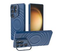 ESHUYI Coque Magnétique pour Samsung Galaxy S25 Ultra Compatible avec MagSafe, Étui avec Support, Doublure en Microfibre Douce, Housse Antichoc avec Bumper (Bleu)