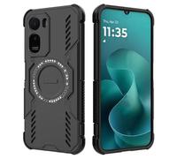 ESHUYI Coque Magnétique pour Xiaomi Redmi A7 Pro (5G/4G)/Poco C85x 5G/Poco C81 Pro, Compatible MagSafe, Étui Antichoc Militaire avec Coins Airbag, Dissipation Thermique, TPU+PC Hybride, Noir