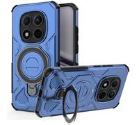 ESHUYI Coque Magnétique pour Xiaomi Redmi Note 15 Pro 5G, Compatible MagSafe, Étui Antichoc Militaire avec Coins Airbag, Support Rotatif 360°, TPU+PC Hybride, Bleu