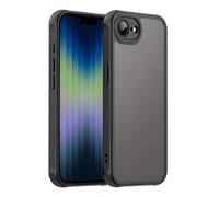 ESHUYI Coque Mate pour iPhone 16e - Housse Antichoc Ultra Mince en PC Translucide Givrée, Bord TPU Souple, Anti-Traces de Doigts - Noir