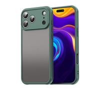 ESHUYI Coque Mate pour iPhone 17 Pro Max - Housse Antichoc Ultra Mince en PC Translucide Givrée, Bord TPU Souple, Anti-Traces de Doigts - Vert