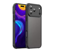 ESHUYI Coque Mate pour iPhone 17 Pro Max - Housse Antichoc Ultra Mince en PC Translucide Givrée, Bord TPU Souple, Anti-Traces de Doigts - Noir