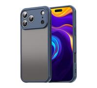 ESHUYI Coque Mate pour iPhone 17 Pro Max - Housse Antichoc Ultra Mince en PC Translucide Givrée, Bord TPU Souple, Anti-Traces de Doigts - Bleu