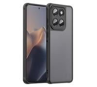 ESHUYI Coque Mate pour Motorola Edge 60 Fusion/Edge 60s/Edge 60 - Housse Antichoc Ultra Mince en PC Translucide Givrée, Bord TPU Souple, Anti-Traces de Doigts - Noir