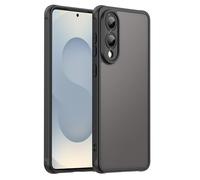 ESHUYI Coque Mate pour Samsung Galaxy S25 Edge - Housse Antichoc Ultra Mince en PC Translucide Givrée, Bord TPU Souple, Anti-Traces de Doigts - Noir