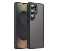 ESHUYI Coque Mate pour Samsung Galaxy S25 Ultra - Housse Antichoc Ultra Mince en PC Translucide Givrée, Bord TPU Souple, Anti-Traces de Doigts - Noir