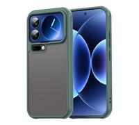 ESHUYI Coque Mate pour Xiaomi 17 Pro - Housse Antichoc Ultra Mince en PC Translucide Givrée, Bord TPU Souple, Anti-Traces de Doigts - Vert