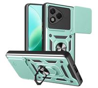 ESHUYI® Coque pour Honor 400 Lite 5G avec Lentille Coulissante Couverture et Support Rotatif, Anti-Chute Étui Housse Compatible avec Support De Voiture Magnétique, Vert