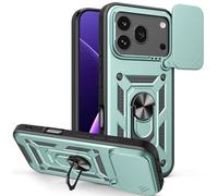 ESHUYI Coque pour Honor 600 Pro/Honor 600 avec Lentille Coulissante Couverture et Support Rotatif, Anti-Chute Étui Housse Compatible avec Support De Voiture Magnétique, Vert