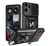 ESHUYI Coque pour Nothing CMF Phone 2 Pro avec Lentille Coulissante Couverture et Support Rotatif, Anti-Chute Étui Housse Compatible avec Support De Voiture Magnétique, Noir