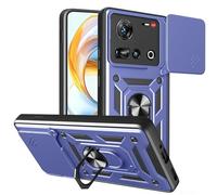 ESHUYI® Coque pour Nubia Z70 Ultra 5G avec Lentille Coulissante Couverture et Support Rotatif, Anti-Chute Étui Housse Compatible avec Support De Voiture Magnétique, Bleu