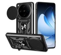 ESHUYI® Coque pour Oppo Find X8 Pro 5G avec Lentille Coulissante Couverture et Support Rotatif, Anti-Chute Étui Housse Compatible avec Support De Voiture Magnétique, Noir