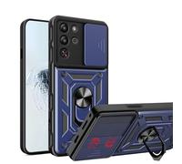 ESHUYI® Coque pour Red Magic 10 Pro/10 Pro+ avec Lentille Coulissante Couverture et Support Rotatif, Anti-Chute Étui Housse Compatible avec Support De Voiture Magnétique, Bleu