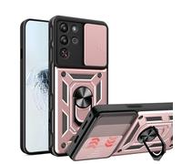 ESHUYI® Coque pour Red Magic 10 Pro/10 Pro+ avec Lentille Coulissante Couverture et Support Rotatif, Anti-Chute Étui Housse Compatible avec Support De Voiture Magnétique, Or Rose