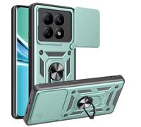 ESHUYI Coque pour Vivo X300 Pro avec Lentille Coulissante Couverture et Support Rotatif, Anti-Chute Étui Housse Compatible avec Support De Voiture Magnétique, Vert