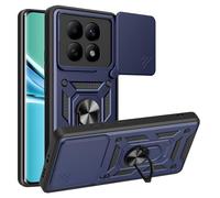 ESHUYI Coque pour ZTE Blade A56 4G avec Lentille Coulissante Couverture et Support Rotatif, Anti-Chute Étui Housse Compatible avec Support De Voiture Magnétique, Bleu