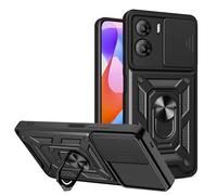 ESHUYI Coque pour ZTE Nubia Neo 3 5G avec Lentille Coulissante Couverture et Support Rotatif, Anti-Chute Étui Housse Compatible avec Support De Voiture Magnétique, Noir