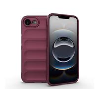 ESHUYI® Coque Silicone Liquide pour iPhone 16e (Violet Foncé) avec Protection Anti-germes et Doublure Douce en Microfibre, Housse Full Body Protection Étui Antichoc