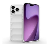 ESHUYI Coque Silicone Liquide pour iPhone 17 Pro Max (Blanc) avec Protection Anti-germes et Doublure Douce en Microfibre, Housse Full Body Protection Étui Antichoc