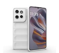 ESHUYI® Coque Silicone Liquide pour Motorola Edge 50 Neo 5G/ ThinkPhone 25 (Blanc) avec Protection Anti-germes et Doublure Douce en Microfibre, Housse Full Body Protection Étui Antichoc