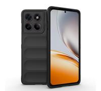 ESHUYI Coque Silicone Liquide pour Motorola Edge 60 Pro (Noir) avec Protection Anti-germes et Doublure Douce en Microfibre, Housse Full Body Protection Étui Antichoc