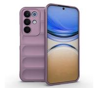 ESHUYI Coque Silicone Liquide pour Realme C85 5G/Realme 15x (Violet Clair) avec Protection Anti-germes et Doublure Douce en Microfibre, Housse Full Body Protection Étui Antichoc