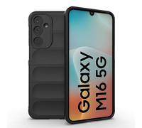 ESHUYI® Coque Silicone Liquide pour Samsung Galaxy F16/M16 (Noir) avec Protection Anti-germes et Doublure Douce en Microfibre, Housse Full Body Protection Étui Antichoc