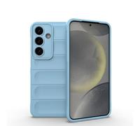 ESHUYI® Coque Silicone Liquide pour Samsung Galaxy S25 (Bleu Clair) avec Protection Anti-germes et Doublure Douce en Microfibre, Housse Full Body Protection Étui Antichoc