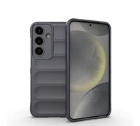 ESHUYI® Coque Silicone Liquide pour Samsung Galaxy S25 (Gris Foncé) avec Protection Anti-germes et Doublure Douce en Microfibre, Housse Full Body Protection Étui Antichoc