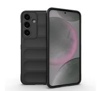 ESHUYI® Coque Silicone Liquide pour Samsung Galaxy S25 Plus(S25+) (Noir) avec Protection Anti-germes et Doublure Douce en Microfibre, Housse Full Body Protection Étui Antichoc