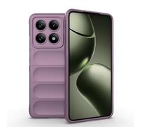 ESHUYI® Coque Silicone Liquide pour Xiaomi 14T 5G (Violet Clair) avec Protection Anti-germes et Doublure Douce en Microfibre, Housse Full Body Protection Étui Antichoc