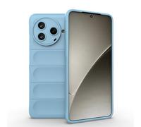 ESHUYI® Coque Silicone Liquide pour Xiaomi Poco F7 Pro (Bleu Clair) avec Protection Anti-germes et Doublure Douce en Microfibre, Housse Full Body Protection Étui Antichoc