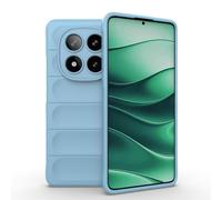 ESHUYI® Coque Silicone Liquide pour Xiaomi Redmi Note 14 Pro 5G (Bleu Clair) avec Protection Anti-germes et Doublure Douce en Microfibre, Housse Full Body Protection Étui Antichoc