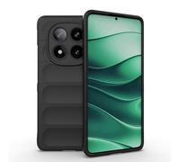 ESHUYI® Coque Silicone Liquide pour Xiaomi Redmi Note 14 Pro 5G (Noir) avec Protection Anti-germes et Doublure Douce en Microfibre, Housse Full Body Protection Étui Antichoc