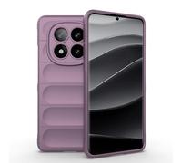 ESHUYI® Coque Silicone Liquide pour Xiaomi Redmi Note 14 Pro Plus(Pro+) 5G (Violet Clair) avec Protection Anti-germes et Doublure Douce en Microfibre, Housse Full Body Protection Étui Antichoc