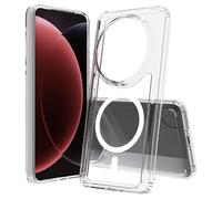 ESHUYI® Coque Transparente Magnétique pour Xiaomi 15 Ultra Compatible avec MagSafe, Housse Antichoc avec Airbag Bumper, Étui Antipoussière Incassable