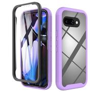 ESHUYI Coque Transparente pour Google Pixel 10a Antichoc Housse Full Body Protection, Étui Antipoussière Incassable [avec Protecteur D'écran], Violet Clair