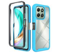 ESHUYI® Coque Transparente pour Honor X6b/X6a/X5b/X5b Plus Antichoc Housse Full Body Protection, Étui Antipoussière Incassable avec Protecteur D'écran, Bleu Clair