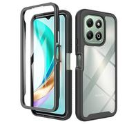 ESHUYI® Coque Transparente pour Honor X6b/X6a/X5b/X5b Plus, Antichoc Housse Full Body Protection, Étui Antipoussière Incassable [avec Protecteur D'écran], Noir