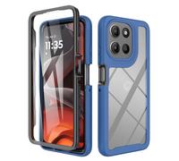 ESHUYI® Coque Transparente pour Motorola Moto G56 5G Antichoc Housse Full Body Protection, Étui Antipoussière Incassable [avec Protecteur D'écran], Bleu Foncé