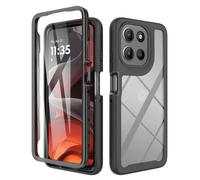 ESHUYI® Coque Transparente pour Motorola Moto G56 5G Antichoc Housse Full Body Protection, Étui Antipoussière Incassable [avec Protecteur D'écran], Noir