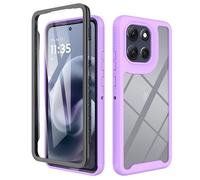 ESHUYI Coque Transparente pour Motorola Moto G86 Antichoc Housse Full Body Protection, Étui Antipoussière Incassable [avec Protecteur D'écran], Violet Clair