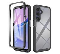 ESHUYI® Coque Transparente pour Samsung Galaxy A17 5G Antichoc Housse Full Body Protection, Étui Antipoussière Incassable [avec Protecteur D'écran], Noir