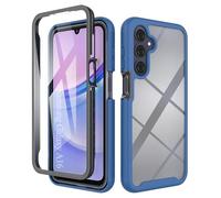 ESHUYI® Coque Transparente pour Samsung Galaxy A17 5G Antichoc Housse Full Body Protection, Étui Antipoussière Incassable [avec Protecteur D'écran], Bleu Foncé