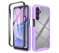 ESHUYI® Coque Transparente pour Samsung Galaxy A17 5G Antichoc Housse Full Body Protection, Étui Antipoussière Incassable [avec Protecteur D'écran], Violet Clair